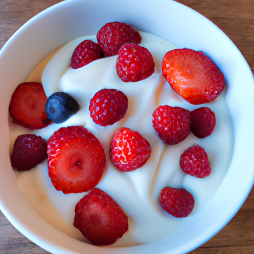 Delicious dish of Berries and yogurt 91639