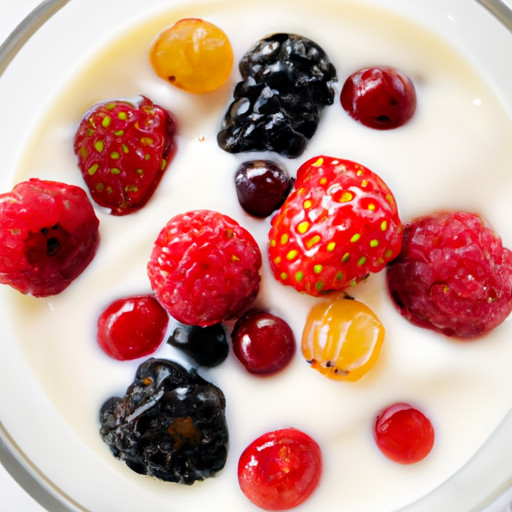 Delicious dish of Berries and yogurt 91638