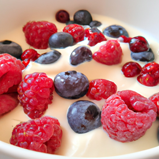 Delicious dish of Berries and yogurt 91637